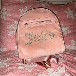 Juicy Couture Blush Pink Backpack with Rhinestones